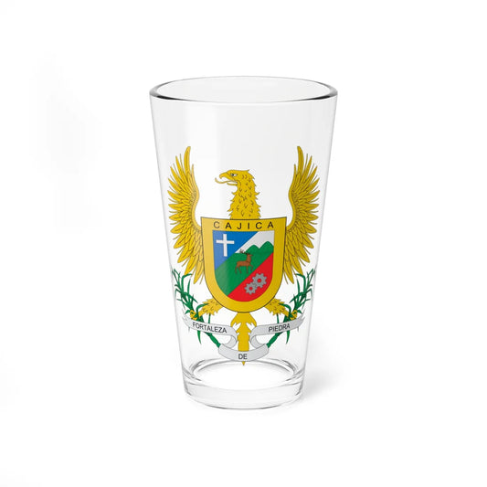 Escudo de Cajicá (Colombia) (Coat of Arms) Pint Glass 16oz 16oz - Go Mug Yourself