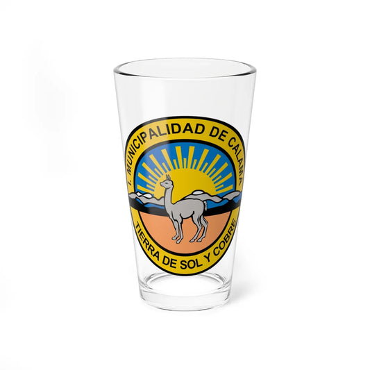 Escudo de Calama (Chile) (Coat of Arms) Pint Glass 16oz 16oz - Go Mug Yourself