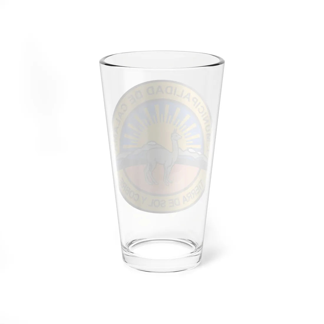Escudo de Calama (Chile) (Coat of Arms) Pint Glass 16oz - Go Mug Yourself