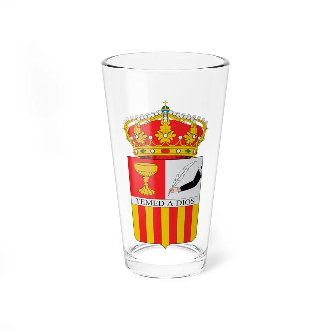 Escudo de Calcena (Spain) (Coat of Arms) Pint Glass 16oz 16oz - Go Mug Yourself