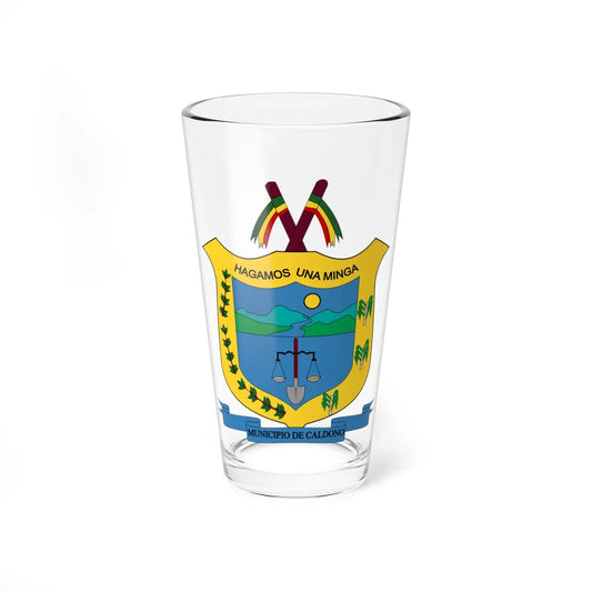 Escudo de Caldono - Cauca (Colombia) (Coat of Arms) Pint Glass 16oz 16oz - Go Mug Yourself