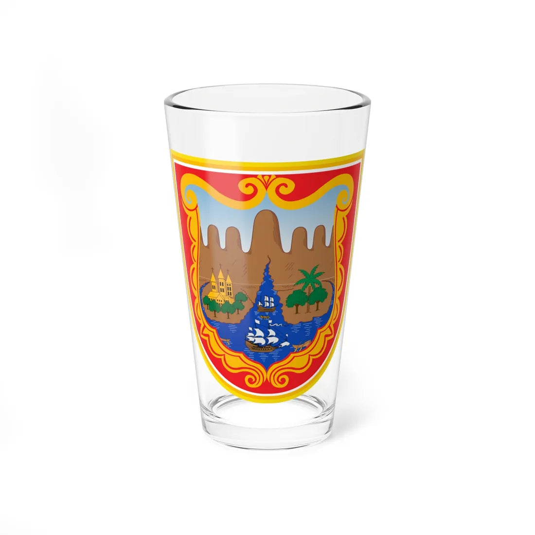 Escudo de Cali alcaldía (Colombia) (Coat of Arms) Pint Glass 16oz 16oz - Go Mug Yourself