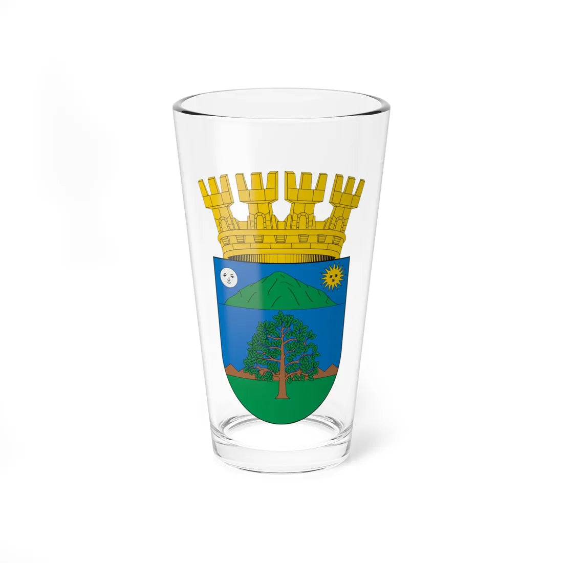 Escudo de Calle Larga (Chile) (Coat of Arms) Pint Glass 16oz 16oz - Go Mug Yourself