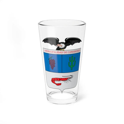 Escudo de Camarones Chile (Chile) (Coat of Arms) Pint Glass 16oz 16oz - Go Mug Yourself