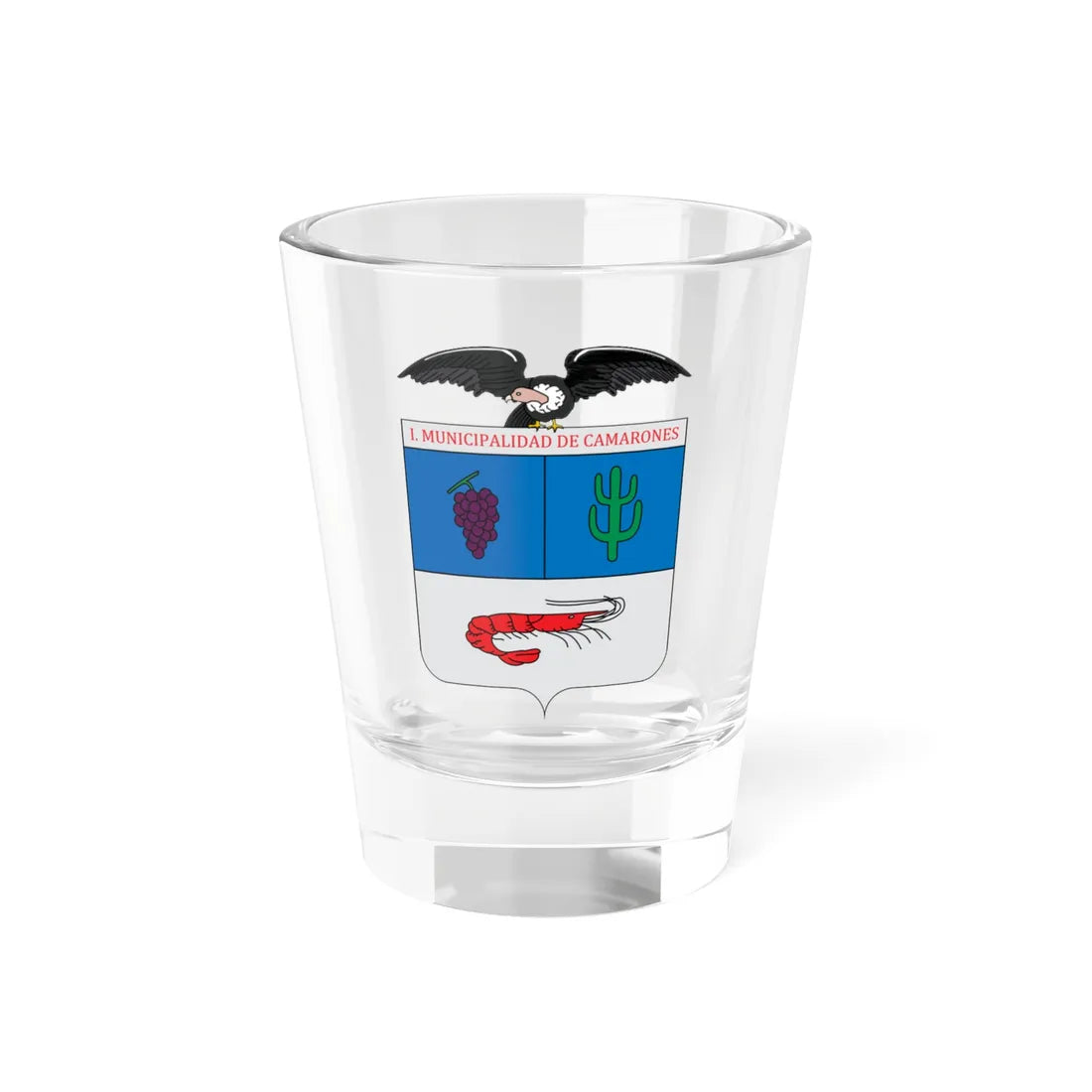 Escudo de Camarones Chile (Chile) (Coat of Arms) Shot Glass 1.5oz 1.5oz - Go Mug Yourself