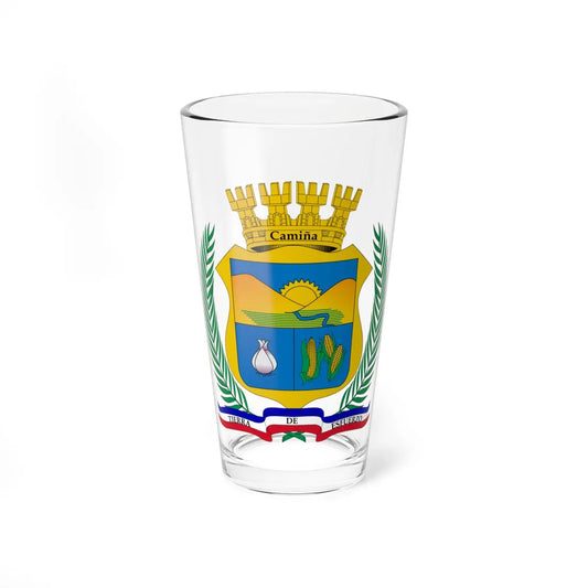 Escudo de Camiña (Chile) (Coat of Arms) Pint Glass 16oz 16oz - Go Mug Yourself