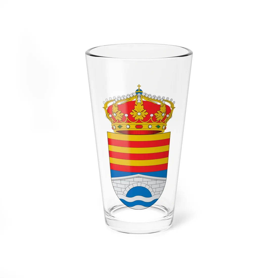 Escudo de Camporrells (Spain) (Coat of Arms) Pint Glass 16oz 16oz - Go Mug Yourself