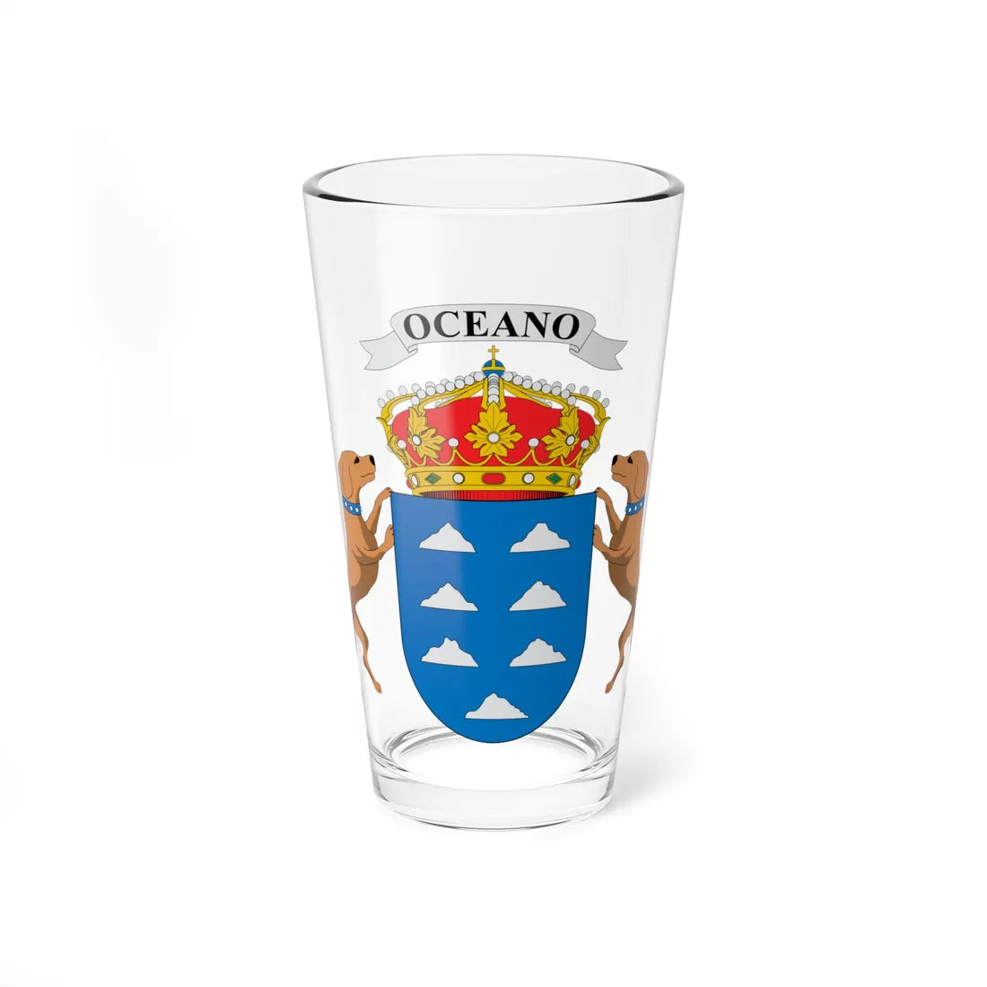Escudo de Canarias (Spain) (Coat of Arms) Pint Glass 16oz 16oz - Go Mug Yourself