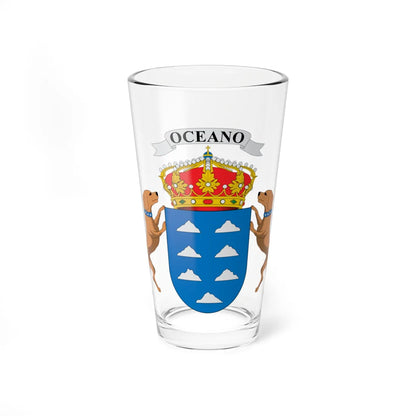 Escudo de Canarias (Spain) (Coat of Arms) Pint Glass 16oz 16oz - Go Mug Yourself