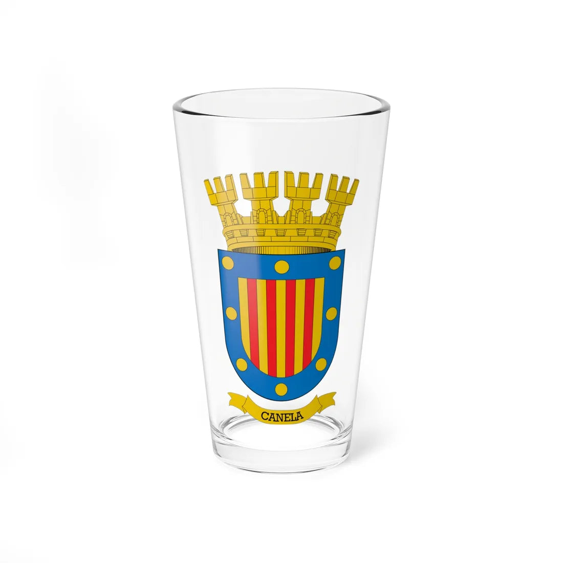 Escudo de Canela (Chile) (Coat of Arms) Pint Glass 16oz 16oz - Go Mug Yourself