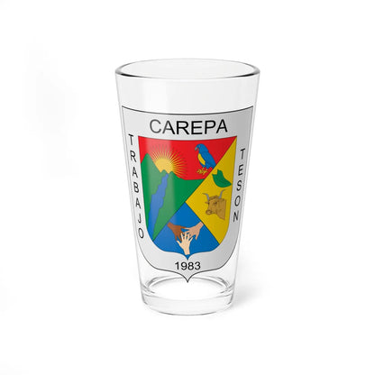 Escudo de Carepa (Colombia) (Coat of Arms) Pint Glass 16oz 16oz - Go Mug Yourself