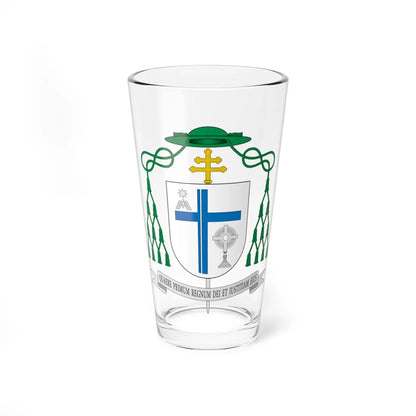Escudo de Carlos Escribano Subías arzobispo (Spain) (Coat of Arms) Pint Glass 16oz 16oz - Go Mug Yourself