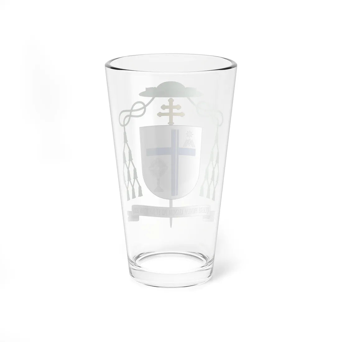 Escudo de Carlos Escribano Subías arzobispo (Spain) (Coat of Arms) Pint Glass 16oz - Go Mug Yourself