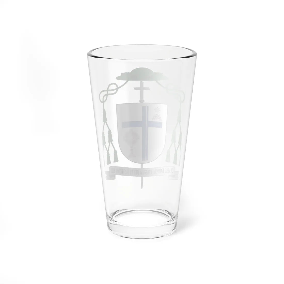 Escudo de Carlos Escribano Subías obispo (Spain) (Coat of Arms) Pint Glass 16oz - Go Mug Yourself