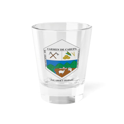 Escudo de Carmen de Carupa (Colombia) (Coat of Arms) Shot Glass 1.5oz 1.5oz - Go Mug Yourself