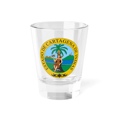 Escudo de Cartagena de Indias (Colombia) (Coat of Arms) Shot Glass 1.5oz 1.5oz - Go Mug Yourself