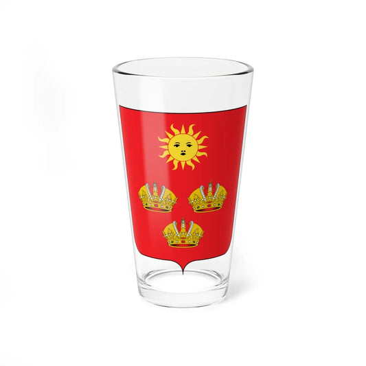 Escudo de Cartago Valle del Cauca (Colombia) (Coat of Arms) Pint Glass 16oz 16oz - Go Mug Yourself