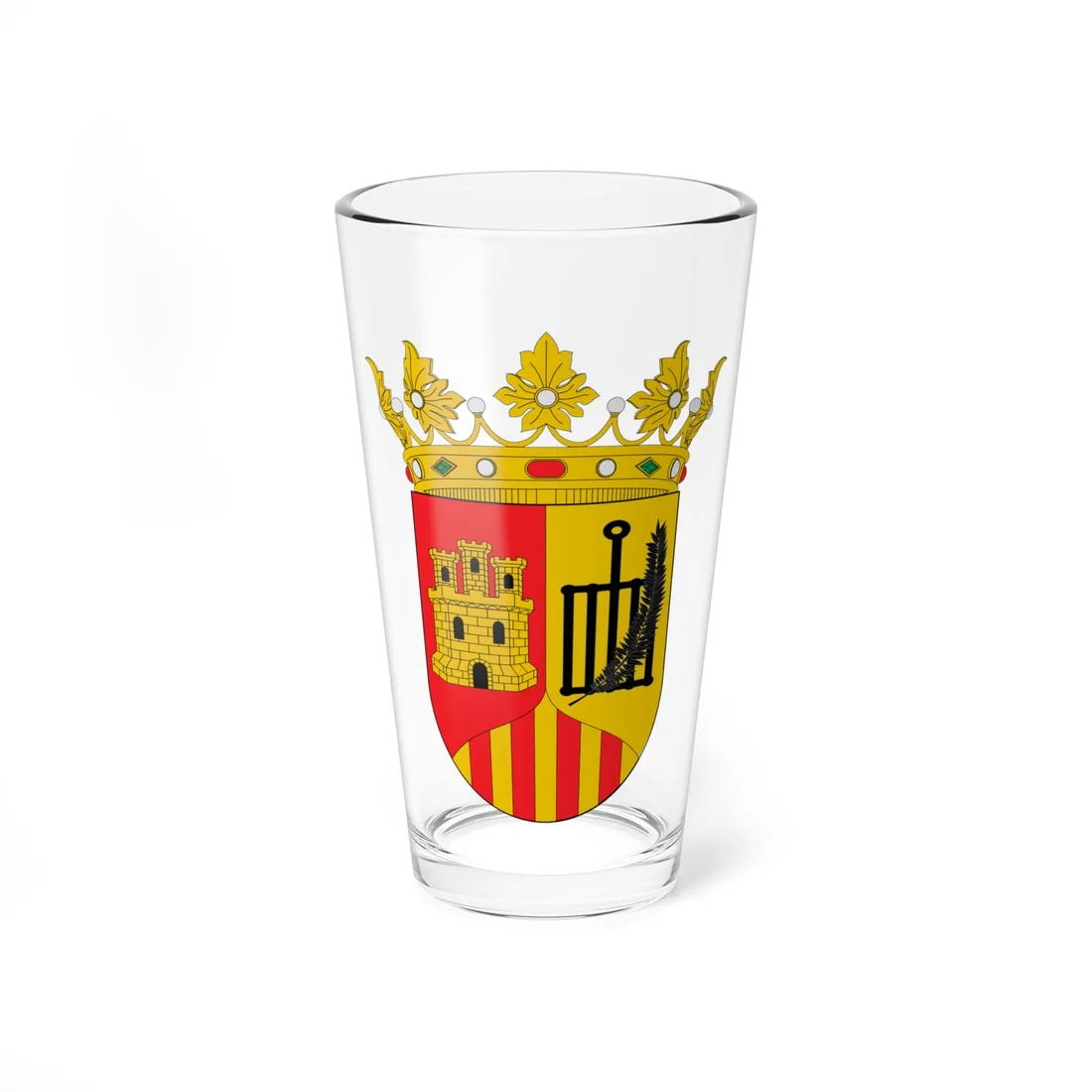 Escudo de Castigaleu (Spain) (Coat of Arms) Pint Glass 16oz 16oz - Go Mug Yourself
