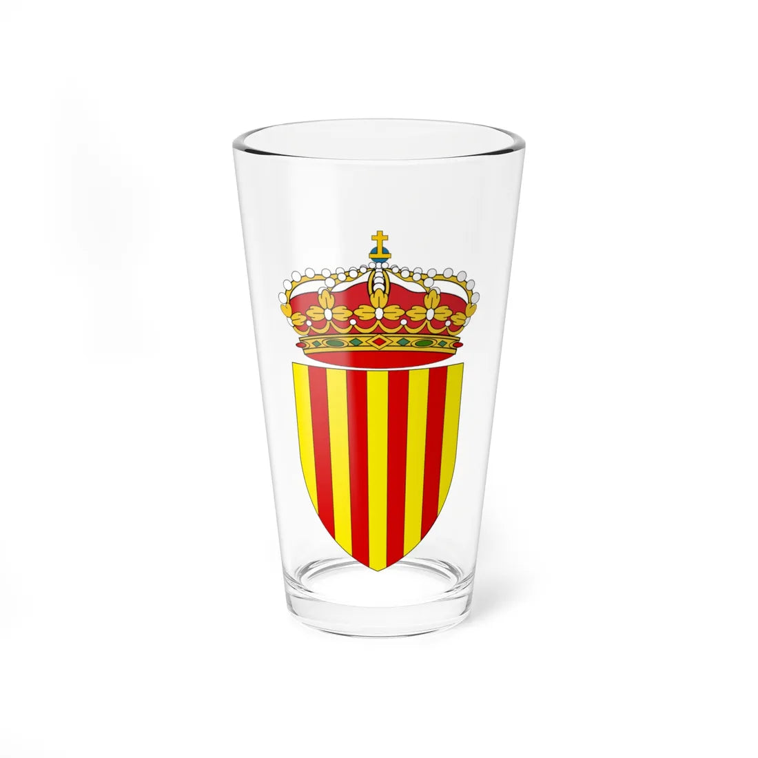 Escudo de Cataluña (Spain) (Coat of Arms) Pint Glass 16oz 16oz - Go Mug Yourself