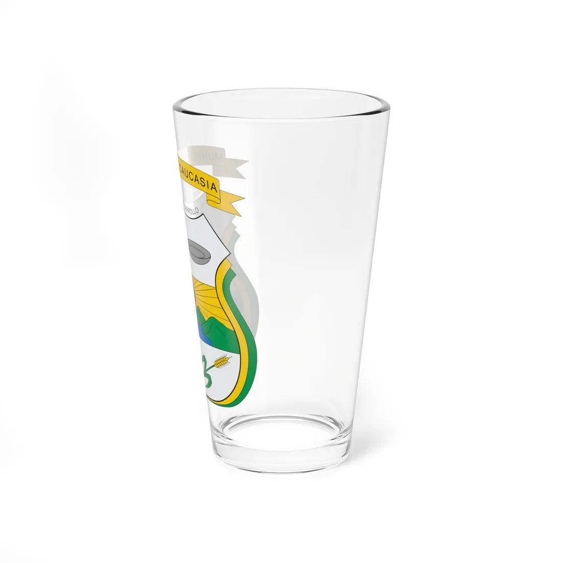 Escudo de Caucasia (Colombia) (Coat of Arms) Pint Glass 16oz - Go Mug Yourself