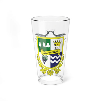 Escudo de Cauquenes (Chile) (Coat of Arms) Pint Glass 16oz 16oz - Go Mug Yourself