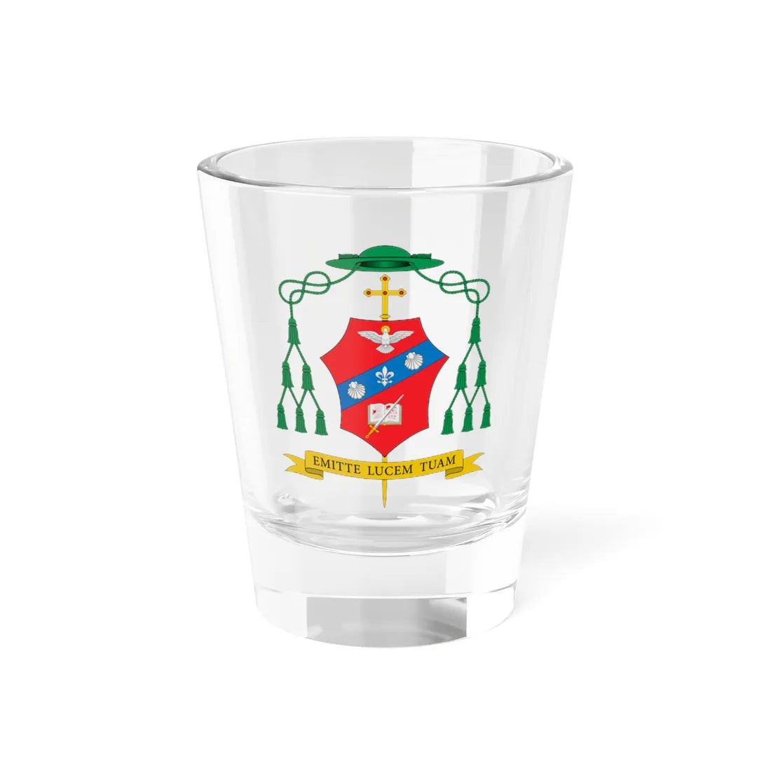 Escudo de Cícero Alves de França (Spain) (Coat of Arms) Shot Glass 1.5oz 1.5oz - Go Mug Yourself