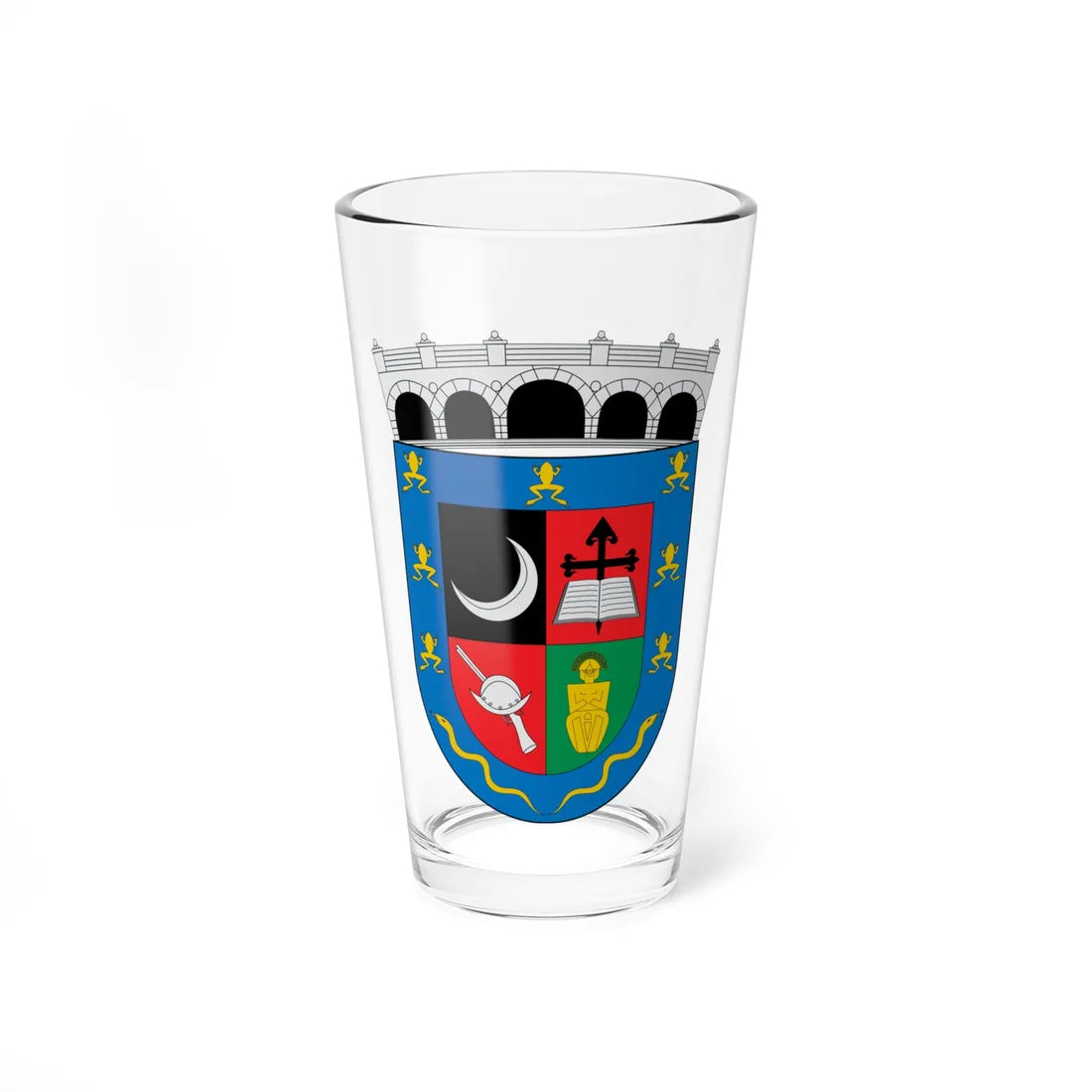 Escudo de Chía (Colombia) (Coat of Arms) Pint Glass 16oz 16oz - Go Mug Yourself