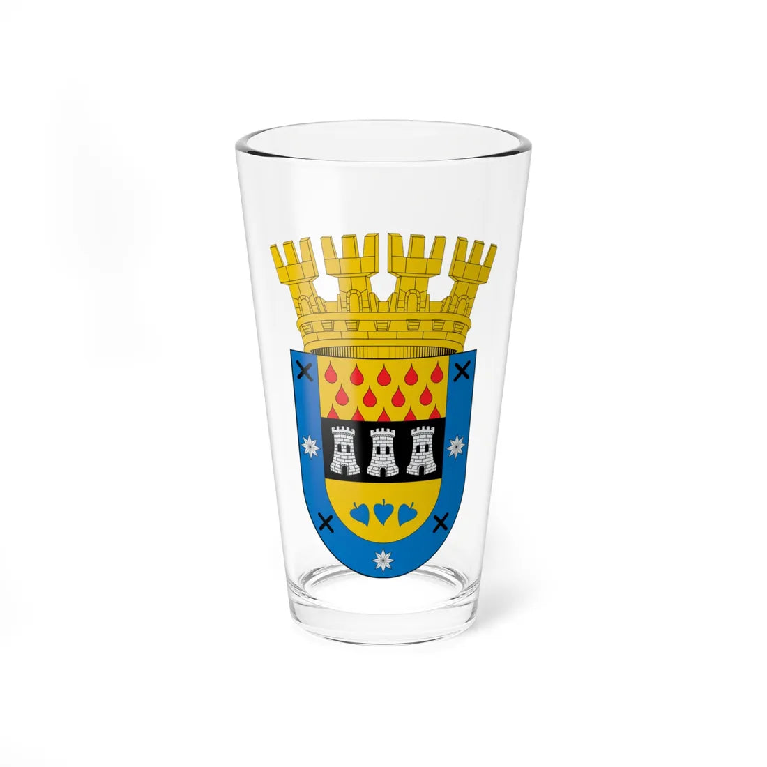 Escudo de Chillán (Chile) (Coat of Arms) Pint Glass 16oz 16oz - Go Mug Yourself