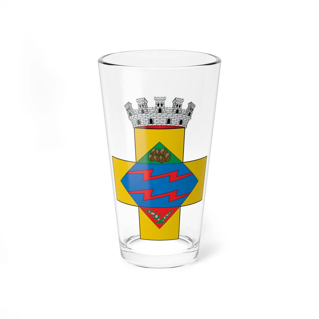 Escudo de Chinchiná (Colombia) (Coat of Arms) Pint Glass 16oz 16oz - Go Mug Yourself