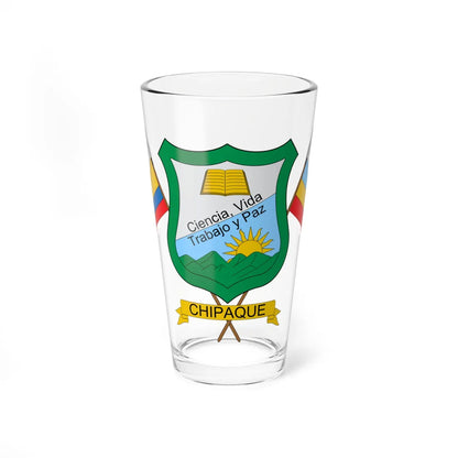 Escudo de Chipaque (Colombia) (Coat of Arms) Pint Glass 16oz 16oz - Go Mug Yourself