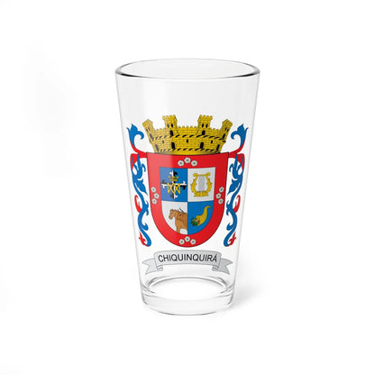 Escudo de Chiquinquira (Colombia) (Coat of Arms) Pint Glass 16oz 16oz - Go Mug Yourself