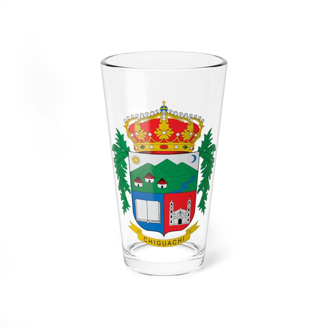 Escudo de Choachí (Colombia) (Coat of Arms) Pint Glass 16oz 16oz - Go Mug Yourself