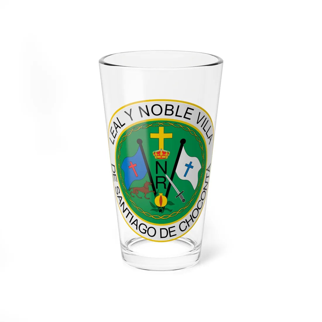 Escudo de Chocontá (Colombia) (Coat of Arms) Pint Glass 16oz 16oz - Go Mug Yourself