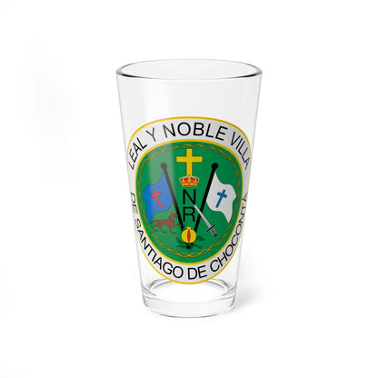 Escudo de Chocontá (Colombia) (Coat of Arms) Pint Glass 16oz 16oz - Go Mug Yourself