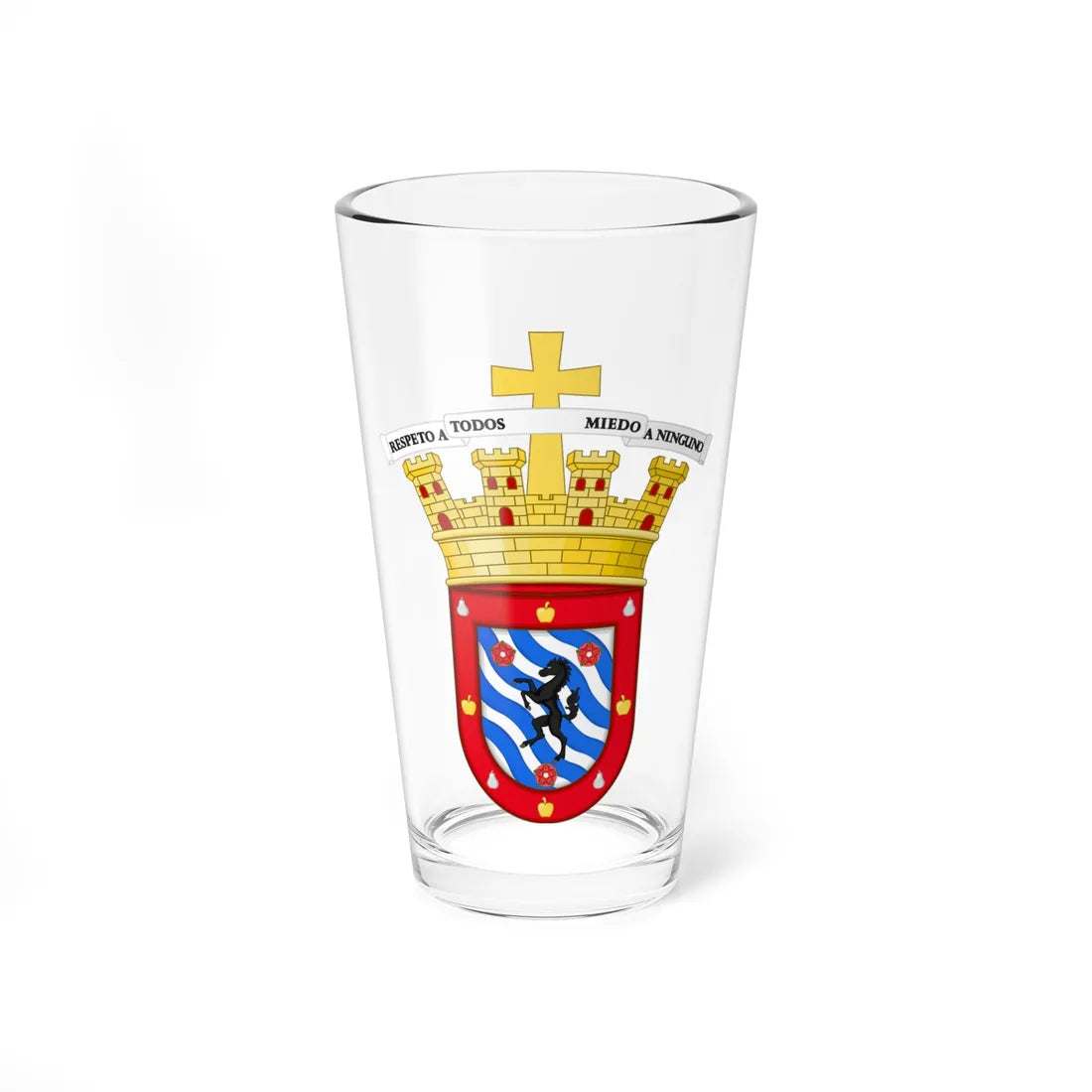Escudo de Cinco Saltos Río Negro (Argentina) (Coat of Arms) Pint Glass 16oz 16oz - Go Mug Yourself