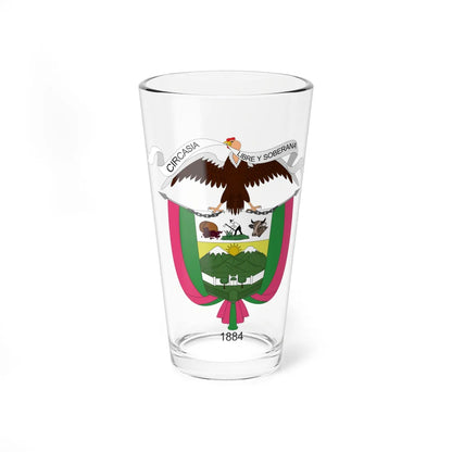 Escudo de Circasia - Quindío (Colombia) (Coat of Arms) Pint Glass 16oz 16oz - Go Mug Yourself