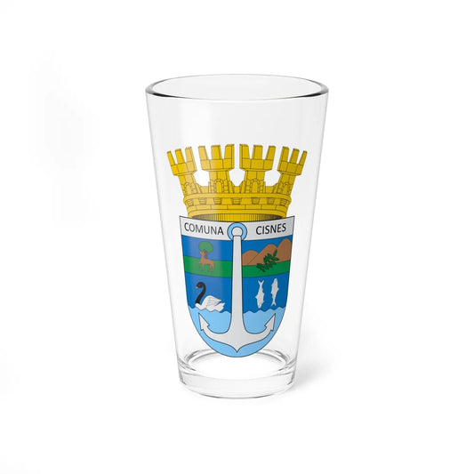 Escudo de Cisnes (Chile) (Coat of Arms) Pint Glass 16oz 16oz - Go Mug Yourself