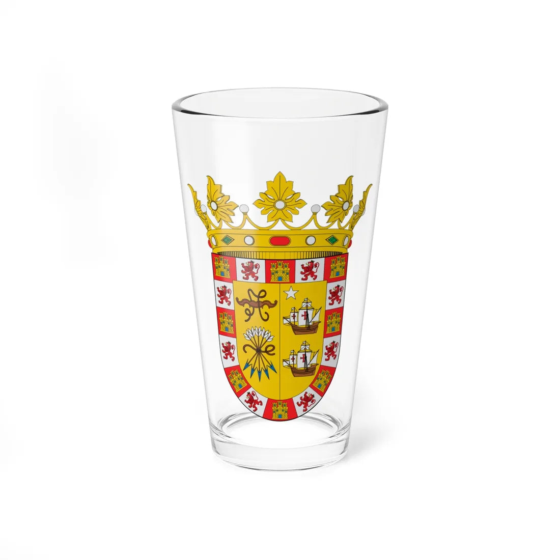 Escudo de Ciudad de Panamá (Panama) (Coat of Arms) Pint Glass 16oz 16oz - Go Mug Yourself