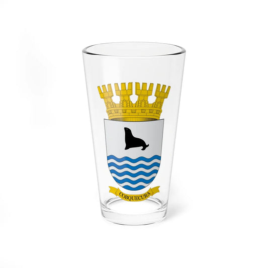 Escudo de Cobquecura (Chile) (Coat of Arms) Pint Glass 16oz 16oz - Go Mug Yourself