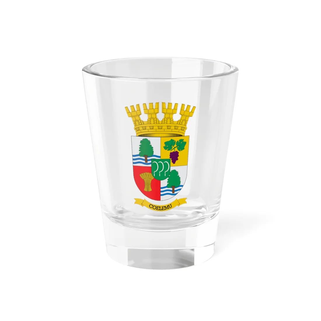 Escudo de Coelemu (Chile) (Coat of Arms) Shot Glass 1.5oz 1.5oz - Go Mug Yourself