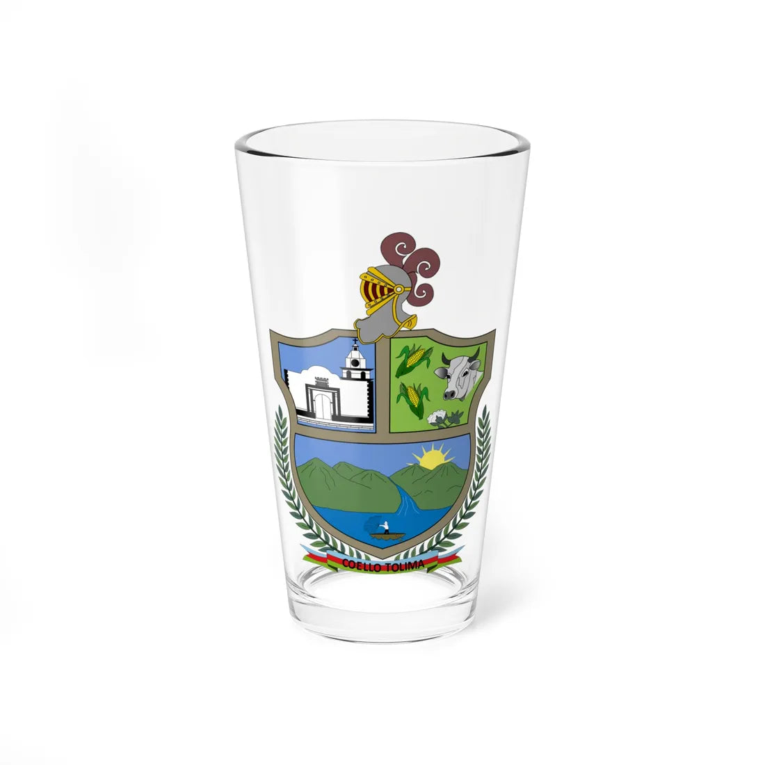 Escudo de Coello - Tolima (Colombia) (Coat of Arms) Pint Glass 16oz 16oz - Go Mug Yourself