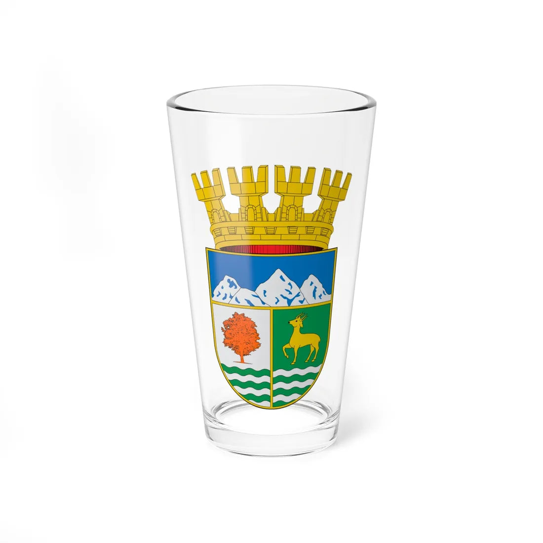 Escudo de Coihaique (Chile) (Coat of Arms) Pint Glass 16oz 16oz - Go Mug Yourself