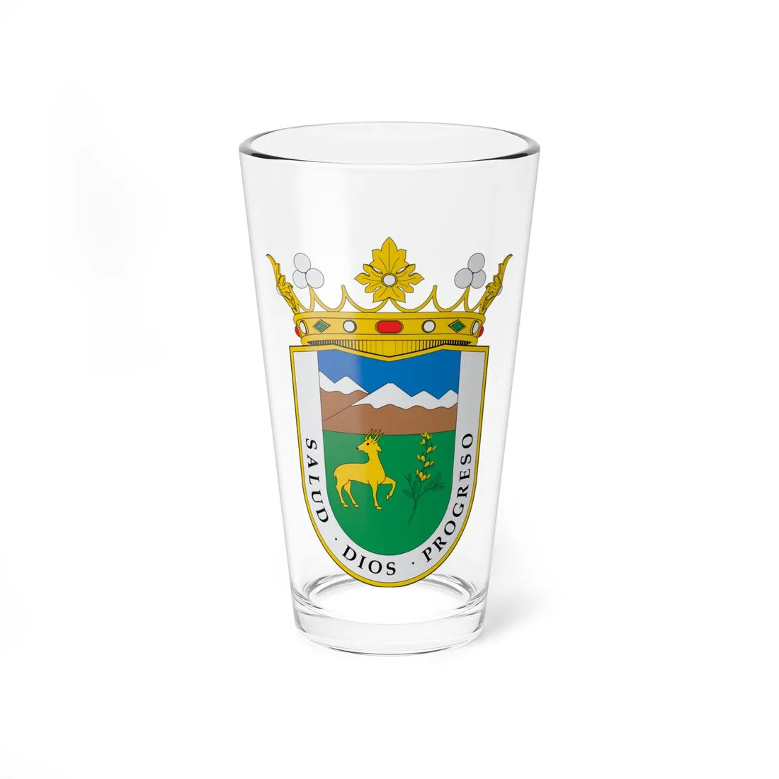 Escudo de Colina Chile (Chile) (Coat of Arms) Pint Glass 16oz 16oz - Go Mug Yourself