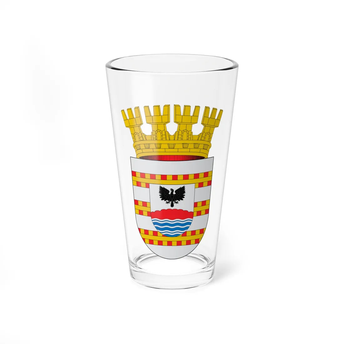 Escudo de Collipulli (Chile) (Coat of Arms) Pint Glass 16oz 16oz - Go Mug Yourself