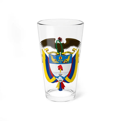 Escudo de Colombia (Colombia) (Coat of Arms) Pint Glass 16oz 16oz - Go Mug Yourself