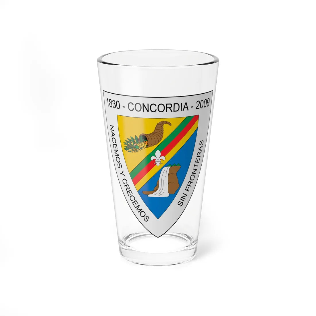 Escudo de Concordia Antioquia (Colombia) (Coat of Arms) Pint Glass 16oz 16oz - Go Mug Yourself