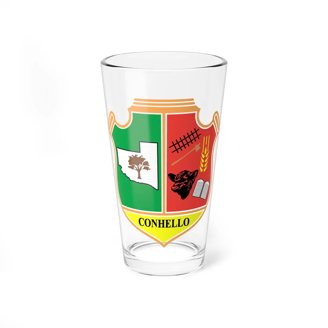 Escudo de Conhello La Pampa (Argentina) (Coat of Arms) Pint Glass 16oz 16oz - Go Mug Yourself