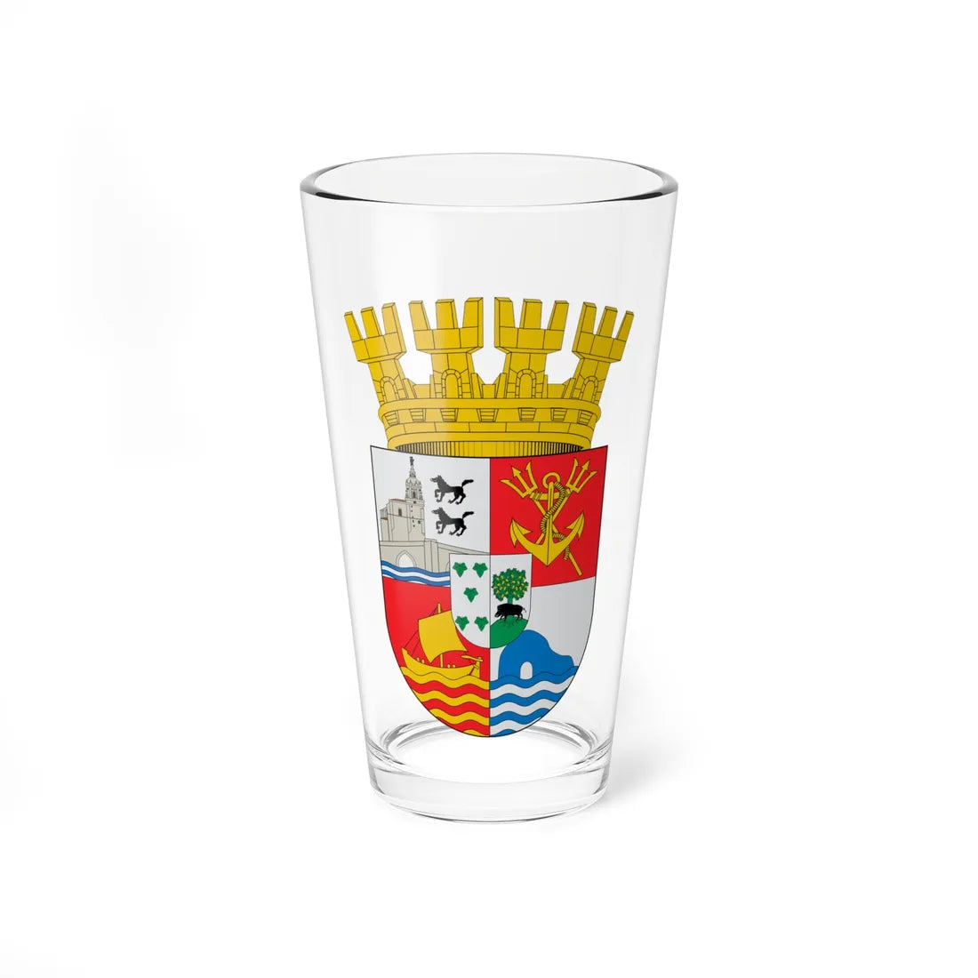 Escudo de Constitución Chile (Chile) (Coat of Arms) Pint Glass 16oz 16oz - Go Mug Yourself