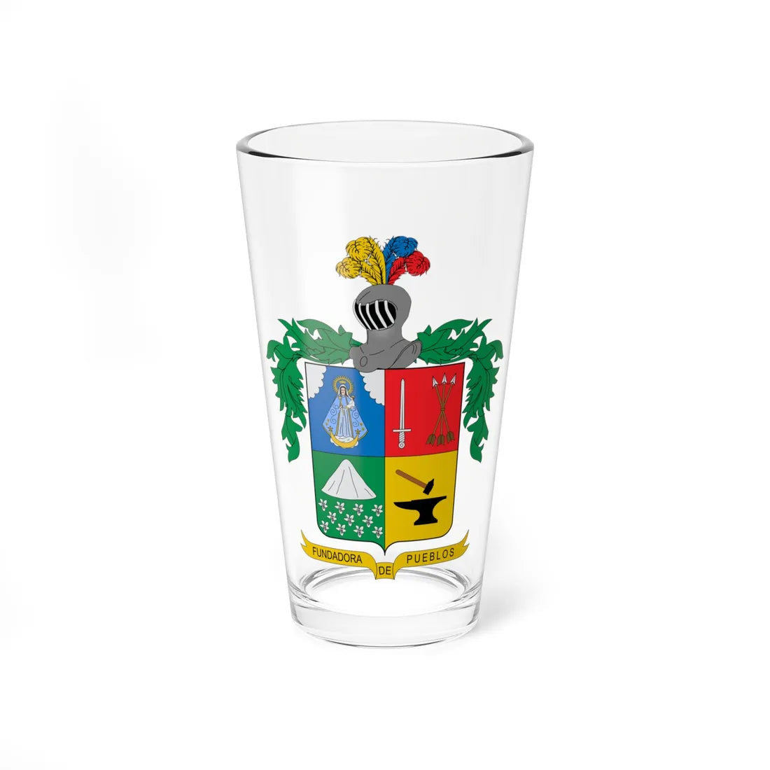 Escudo de Copacabana Antioquia (Colombia) (Coat of Arms) Pint Glass 16oz 16oz - Go Mug Yourself