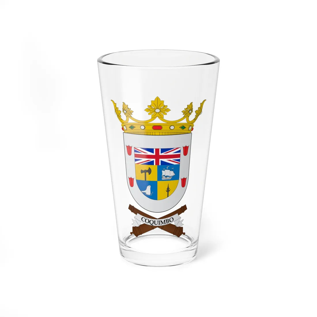 Escudo de Coquimbo (Chile) (Coat of Arms) Pint Glass 16oz 16oz - Go Mug Yourself